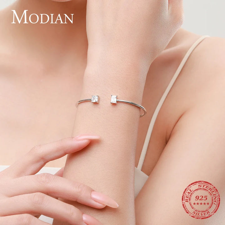 Bracelet in 925 sterling silver with zirconia