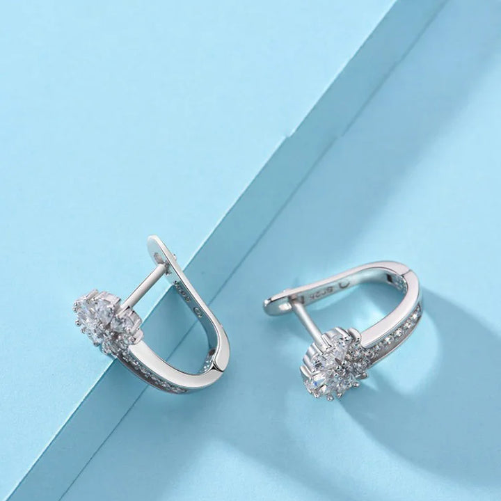 Sterling Silver Earring with Moissanite Diamonds