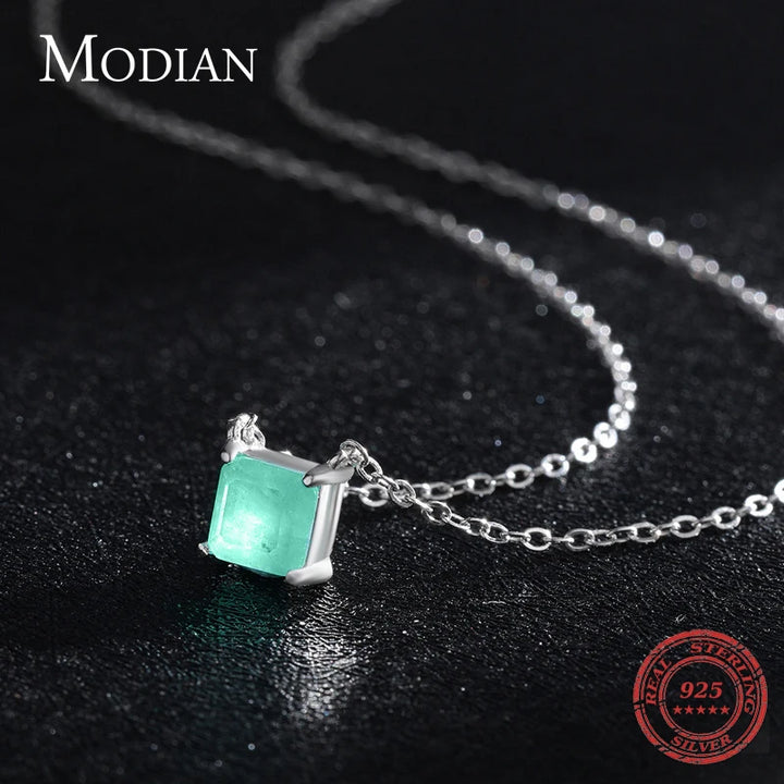 925 sterling silver chain with tourmaline charm stone