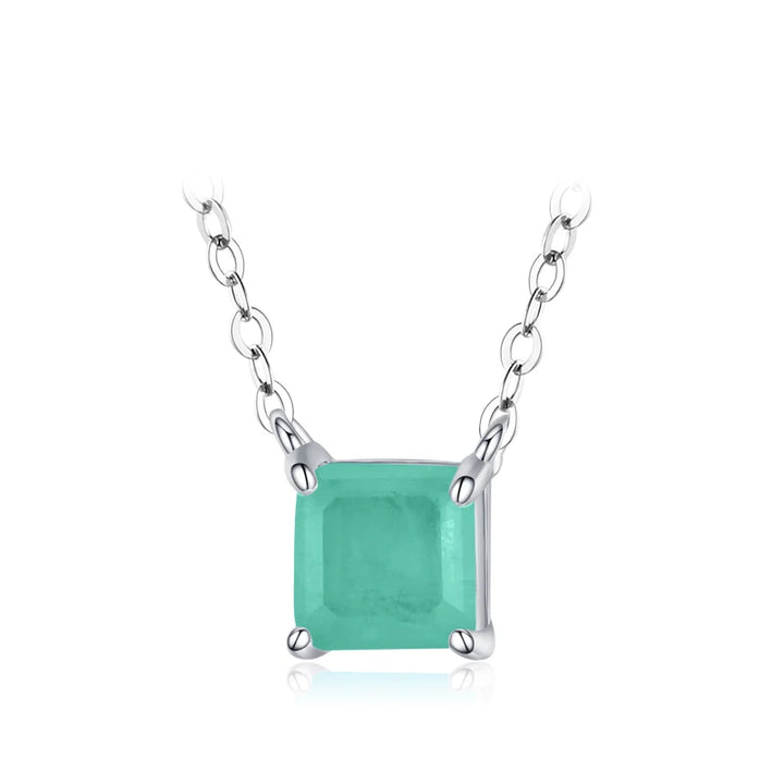 925 sterling silver chain with tourmaline charm stone