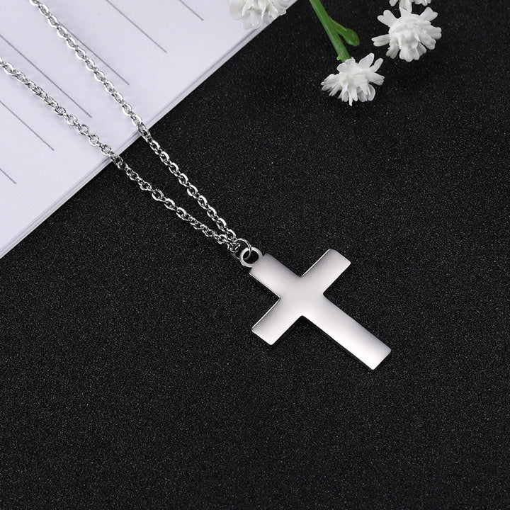 Cazador Jesus Cross Hollow Pendant Necklaces for Women Men Christian Chocker Wholesale Stainless Steel Jewelry Birthday Gifts