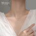 Modian 925 Sterling Silver Necklace with Moissanite Pendant