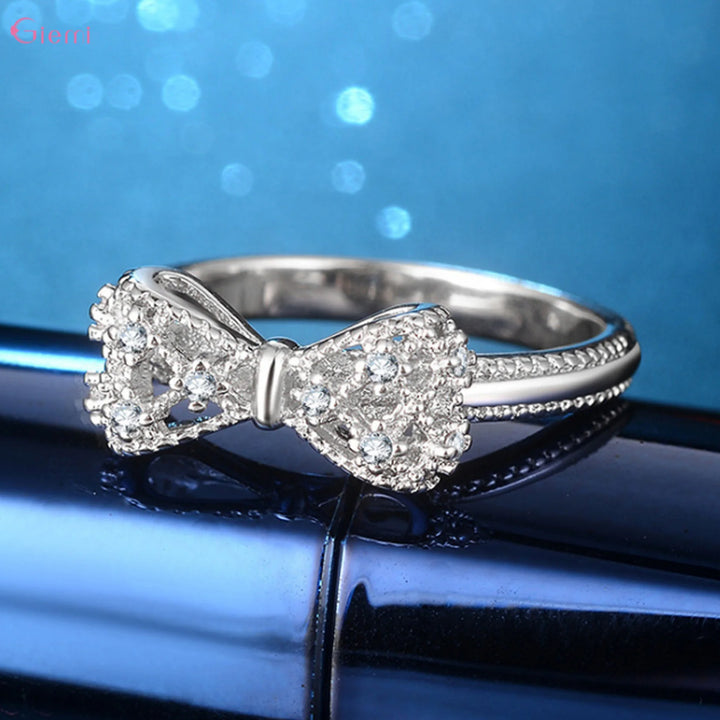 Luxury ring in 925 sterling silver with cubic zirconia