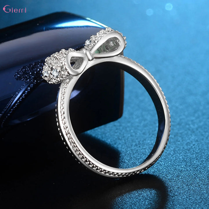 Luxury ring in 925 sterling silver with cubic zirconia