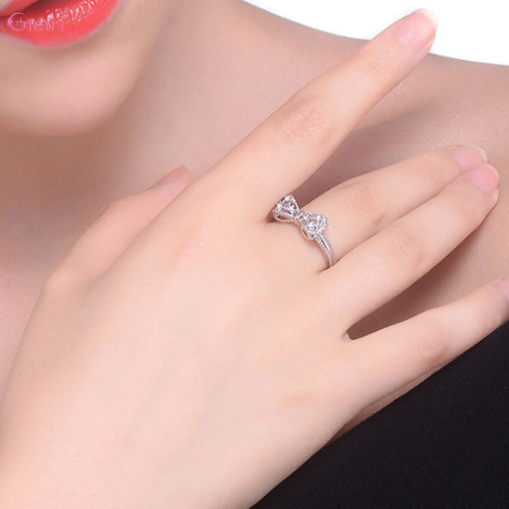 Luxury ring in 925 sterling silver with cubic zirconia