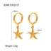 18K Gold Plated Stainless Steel Starfish Stud Earrings Anti Allergic Metal Waterproof Statement Jewelry for Women Beach Gift