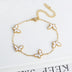 14k gold plated stainless steel butterfly bracelet
