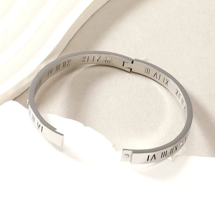 Roman Numerals Bracelet For Women Stainless Steel Jewelry Accessories Luxury Bracelet Women Fashion