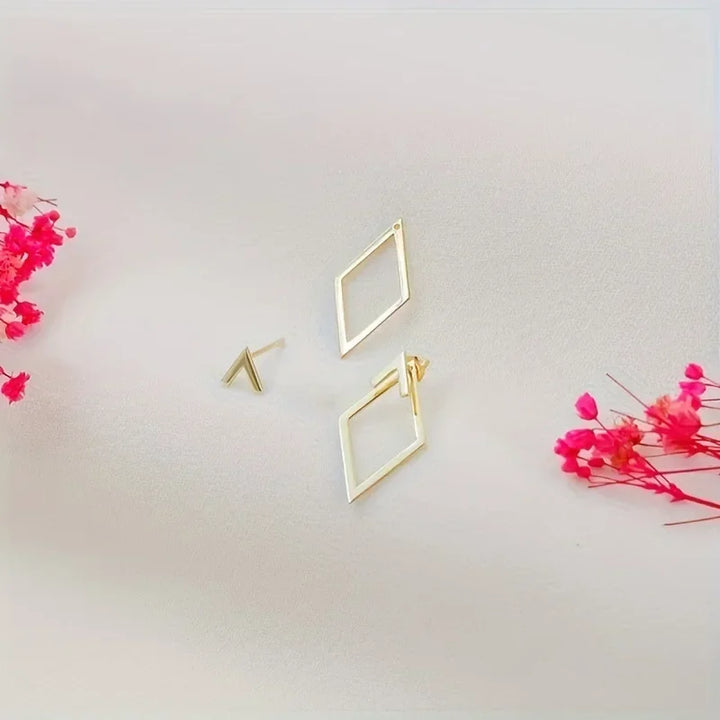 Geometric triangle stainless steel earring