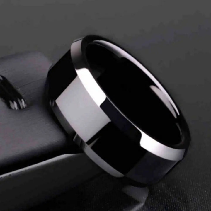 New Fashion Charm Jewelry Ring for Men Women Stainless Steel Black Rings Wedding Engagement Band Quality Matte Male Jewelry