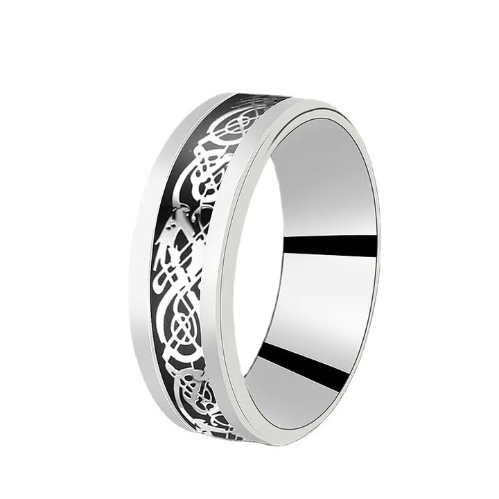 Viking Dragon Tungsten Ring