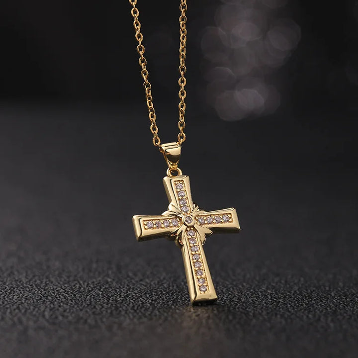 Jesus crucifix in stainless steel with Zirconia