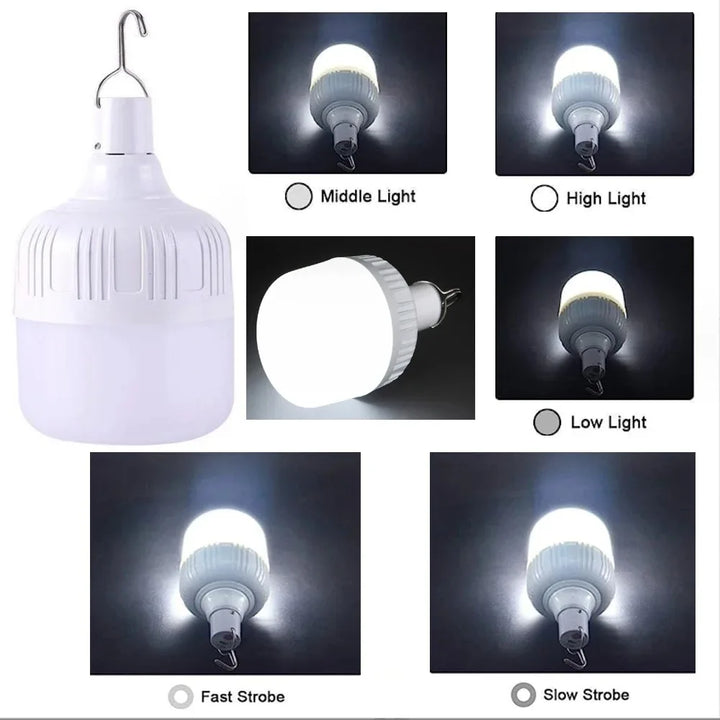 Portable USB Rechargeable LED Lamp with Hook - High Power