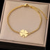 Lucky Clover Charm Stainless Steel Bracelets