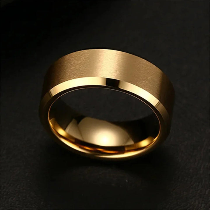 Fashion Charm Jewelry Ring for Men Women Stainless Steel Black Rings Wedding Engagement Band Quality Matte Male Jewelry