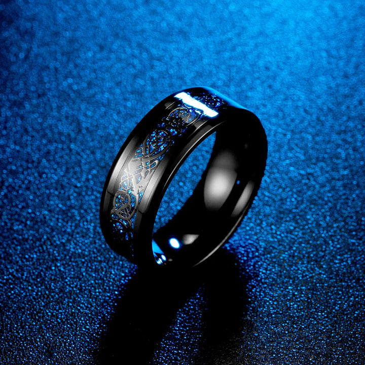 Viking Dragon Tungsten Ring