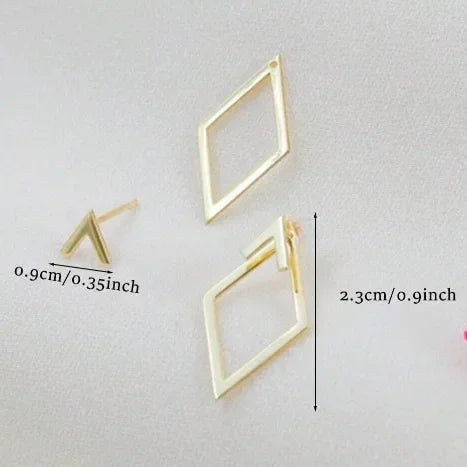 Geometric triangle stainless steel earring