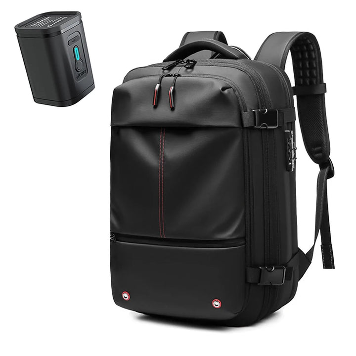 Backpack with mini vacuum compressor