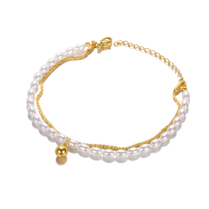 Gold and silver plated stainless steel bracelets