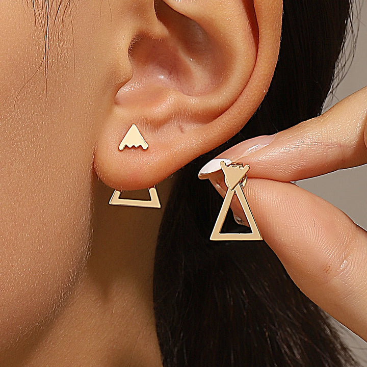 Geometric triangle stainless steel earring