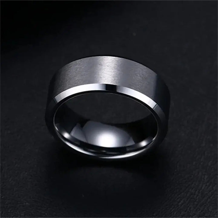 New Fashion Charm Jewelry Ring for Men Women Stainless Steel Black Rings Wedding Engagement Band Quality Matte Male Jewelry