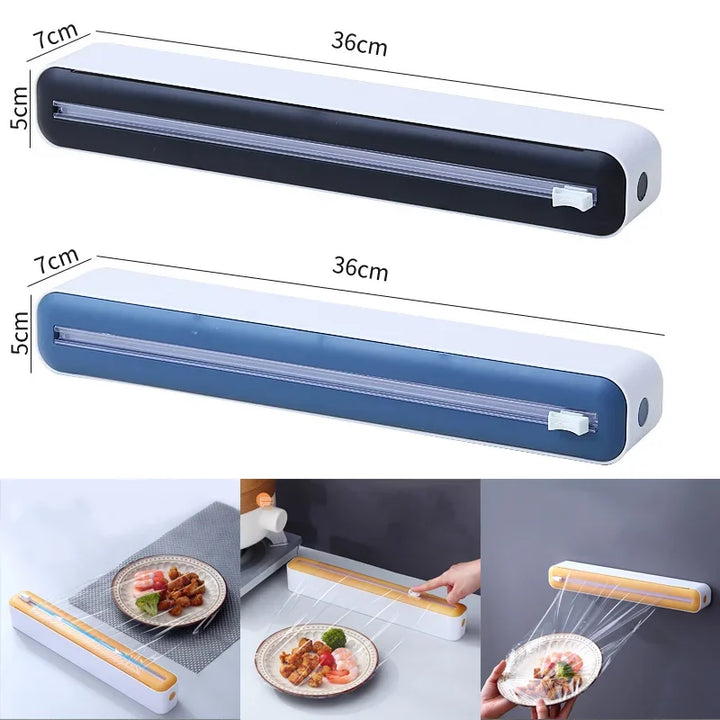 Magnetic Food Cling Film Dispenser with Cutter