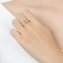 18k gold plated ring with GRA certified moissanite solitaire diamond