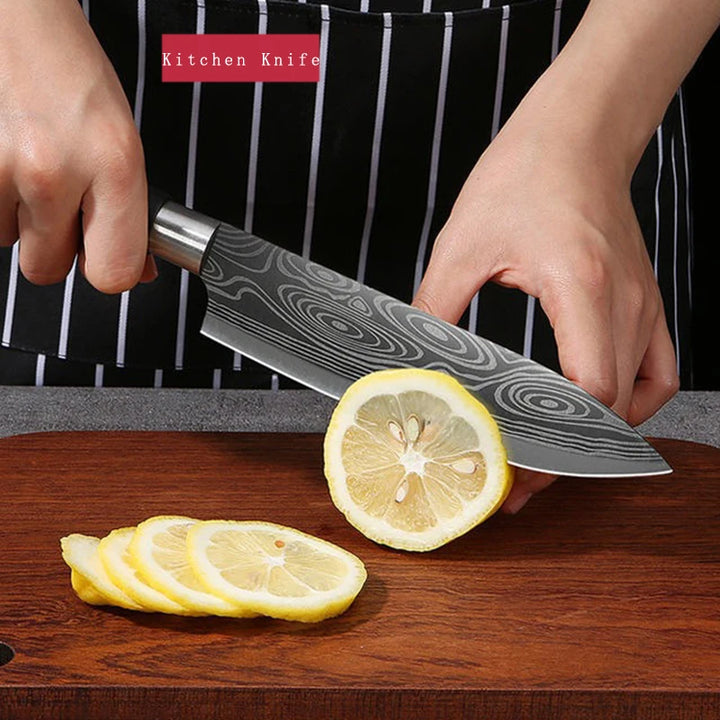 Laser stainless steel knife set