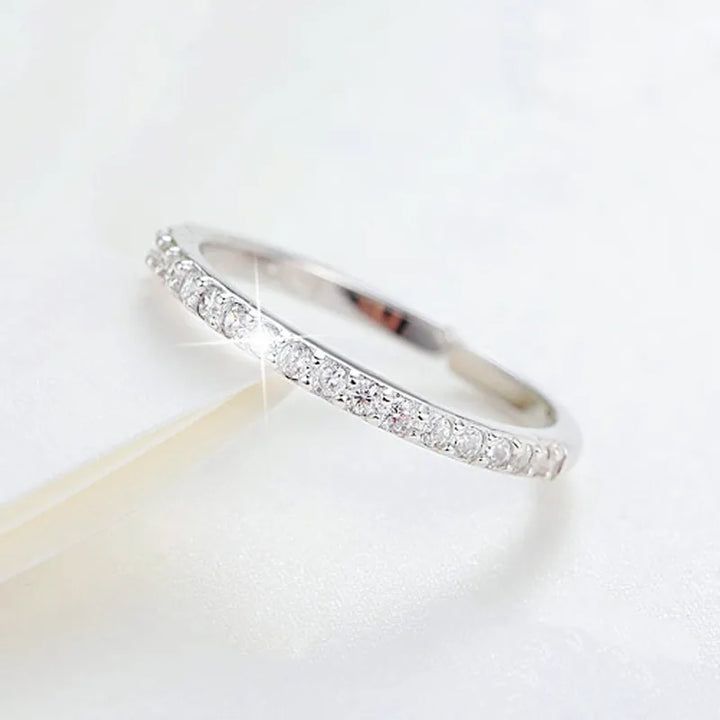 Luxury ring in 925 sterling silver with zirconia