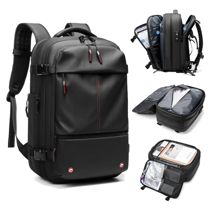 Backpack with mini vacuum compressor