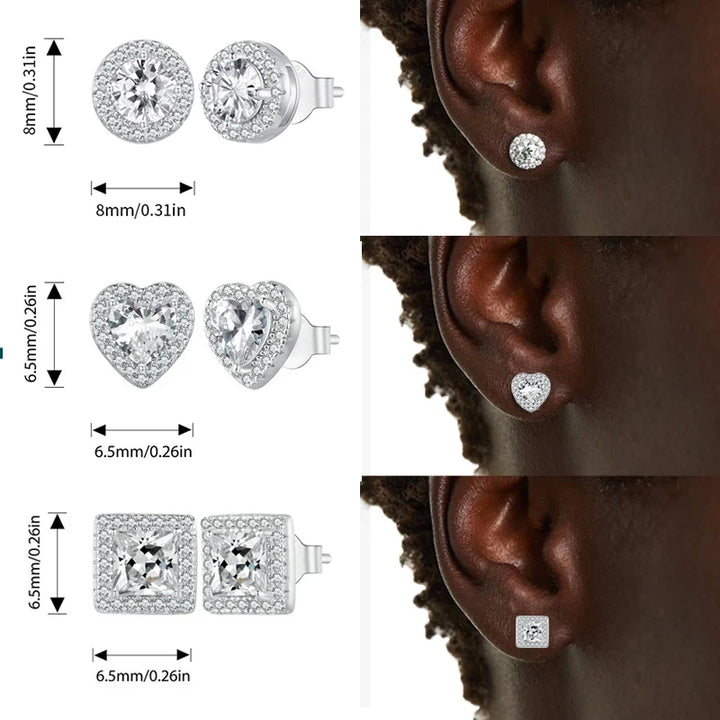 925 Sterling Silver Hypoallergenic Classic Earrings