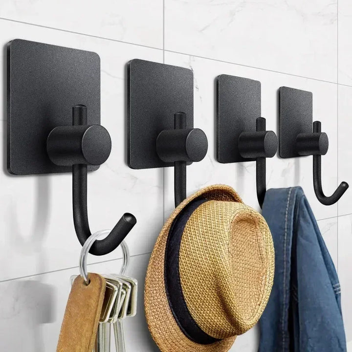 Stainless steel towel, bathrobe and kitchen hooks