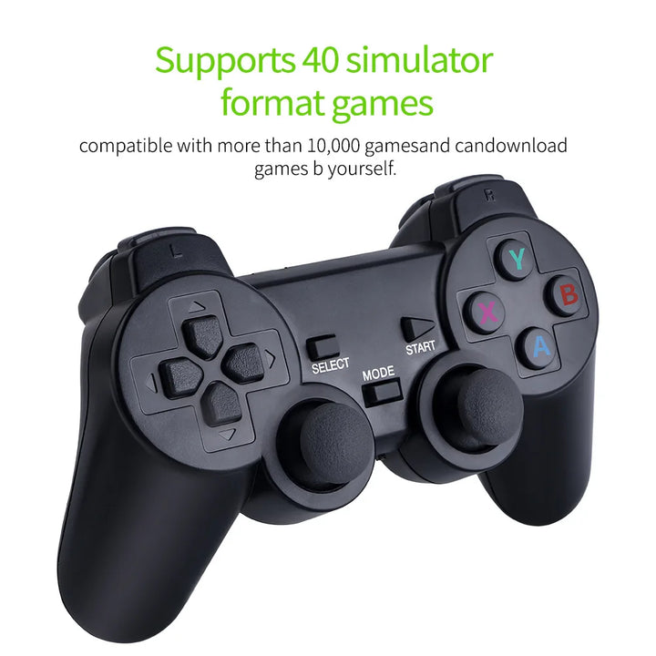 Video game with +10,000 games and dual wireless controller Stick Lite 4K HD M8 32/64GB