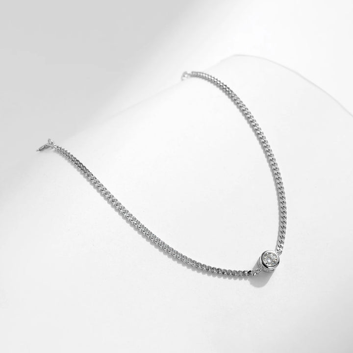 Sterling silver bracelet with 0.25ct moissanite diamate