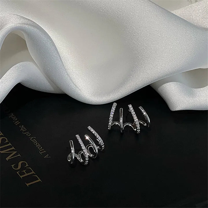 Minimalist retro stainless steel square earring