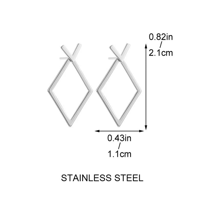 Geometric triangle stainless steel earring