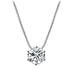 925 Sterling Silver Necklace with Shiny Moissanite Pendant