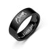 Fashionable And High-end Titanium Steel Ring Jewelry Gift For Couples Engraved With "I Love You" Letters And Hand-In-Hand Patter