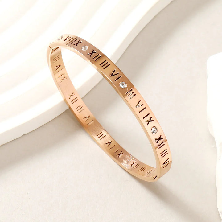 Roman Numerals Bracelet For Women Stainless Steel Jewelry Accessories Luxury Bracelet Women Fashion