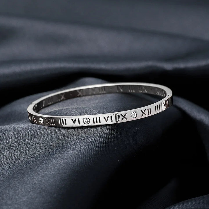 Roman Numerals Bracelet For Women Stainless Steel Jewelry Accessories Luxury Bracelet Women Fashion