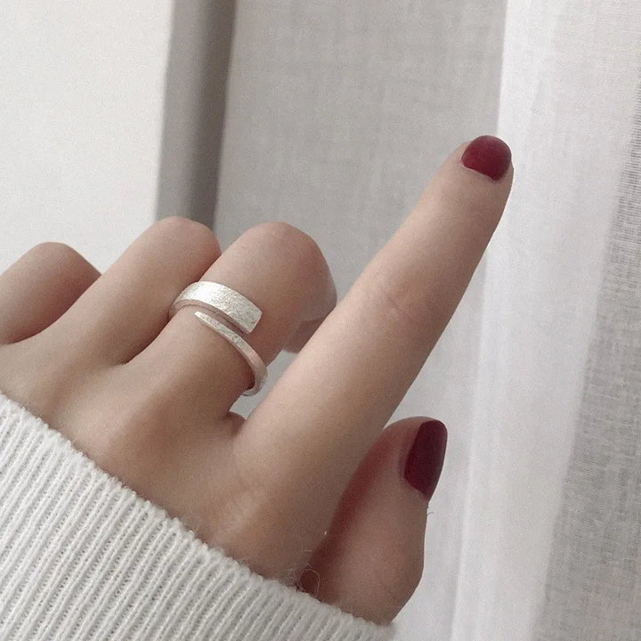 VENTFILLE 925 Sterling Silver Ring for Women Girl Jewelry Geometry Hollowed Out Design Overlapping Simple  Gift Dropshipping