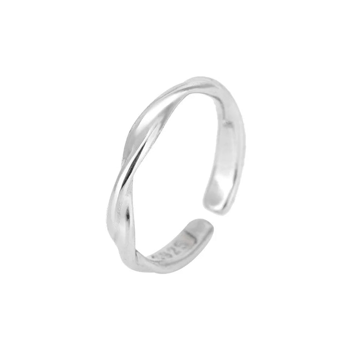 925 sterling silver simple twisted wire ring