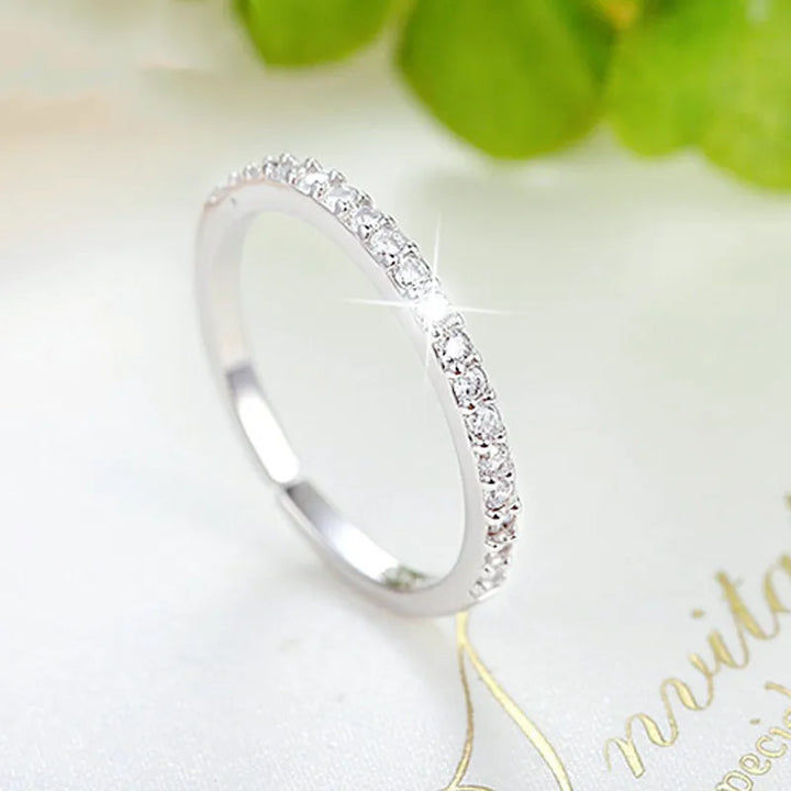 Luxury ring in 925 sterling silver with zirconia