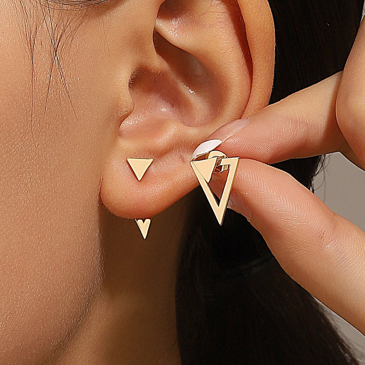 Geometric triangle stainless steel earring