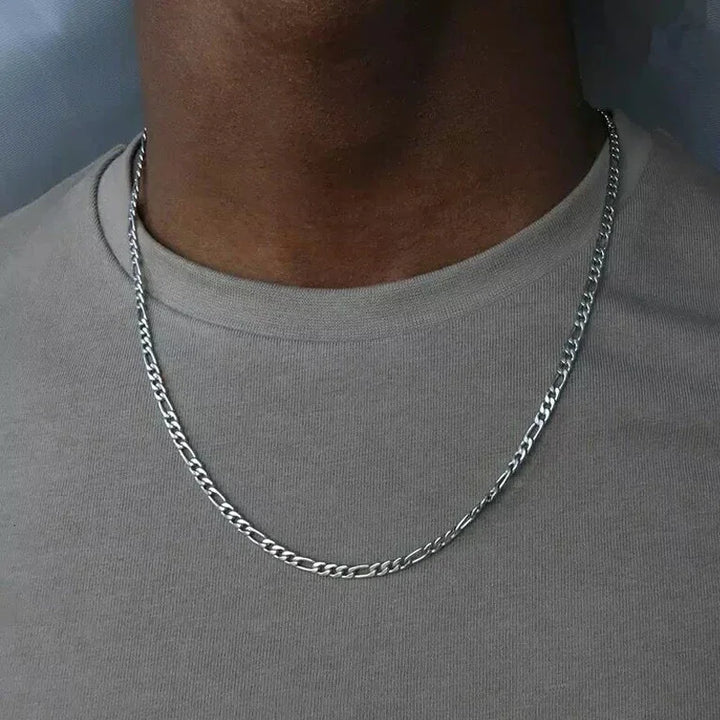 Hip Hop Silver Braided Chain