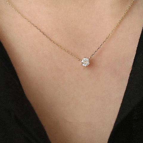14k gold plated and 925 sterling silver necklace with Zirconia