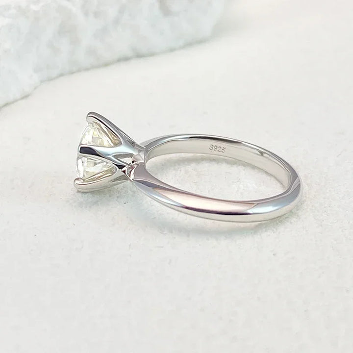 White Gold Plated Moissanite Diamond Ring