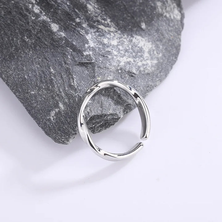 925 sterling silver simple twisted wire ring