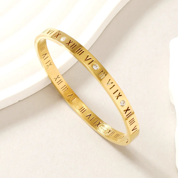 Roman Numerals Bracelet For Women Stainless Steel Jewelry Accessories Luxury Bracelet Women Fashion