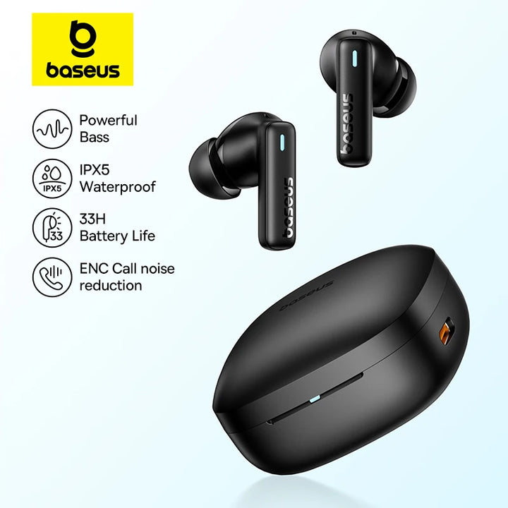 Baseus Bowie E19 Wireless Headphones Bluetooth 5.3 Big Bass Waterproof